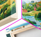 Bratsk Russia Travel Print Wall Art, Panoramic City Art, Travel Art, Wall Decor, Vacation Gift, Framed Canvas Print Or Metal Art