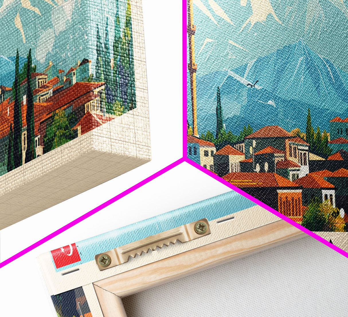 Bursa Turkey Travel Print Wall Art, Panoramic City Art, Travel Art, Wall Decor, Vacation Gift, Framed Canvas Print Or Metal Art