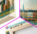 Cambridge United Kingdom Travel Print Wall Art, Panoramic City Art, Travel Art, Wall Decor, Vacation Gift, Framed Canvas Print Or Metal Art