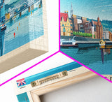 Cardiff United Kingdom Travel Art, City Art, Framed Canvas Print or Metal Wall Art, Europe Travel Poster, Panoramic Wall Art, Extra Wide Wall Art