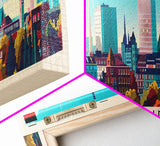 Dortmund Germany Wall Art, Panoramic Travel Poster, Panoramic Framed Canvas Print, City Wall Art, Wall Hanging Home Decor, Travel Art