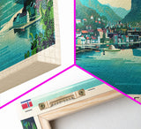 Drammen Norway Travel Print Wall Art, Panoramic City Art, Travel Art, Wall Decor, Vacation Gift, Framed Canvas Print Or Metal Art