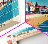 Haarlemmermeer Netherlands Panoramic Travel Poster, Framed Canvas Print or Metal Wall Art, Travel Art, Home Decor, Panoramic Painting, Midcentury Art