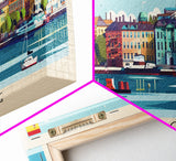 Helsingborg Sweden Travel Print Wall Art, Panoramic City Art, Travel Art, Wall Decor, Vacation Gift, Framed Canvas Print Or Metal Art