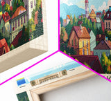 Horlivka Ukraine Wall Art, Panoramic Travel Poster, Panoramic Framed Canvas Print, City Wall Art, Wall Hanging Home Decor, Travel Art