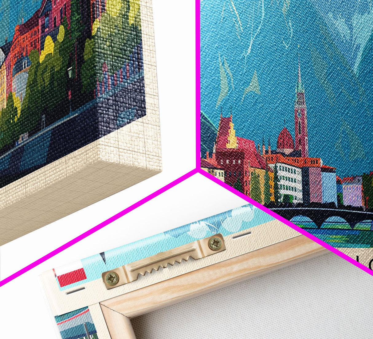 Innsbruck Austria Panoramic Travel Poster, Framed Canvas Print or Metal Wall Art, Travel Art, Home Decor, Panoramic Painting, Midcentury Art