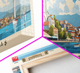 Kahramanmaras Turkey Panoramic Travel Poster, Framed Canvas Print or Metal Wall Art, Travel Art, Home Decor, Panoramic Painting, Midcentury Art