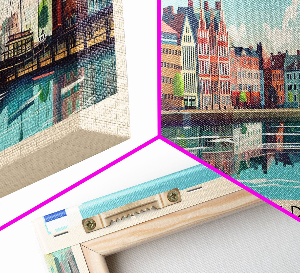 Kaliningrad Russia Travel Print Wall Art, Panoramic City Art, Travel Art, Wall Decor, Vacation Gift, Framed Canvas Print Or Metal Art