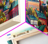 Kaluga Russia Panoramic Travel Poster, Framed Canvas Print or Metal Wall Art, Travel Art, Home Decor, Panoramic Painting, Midcentury Art