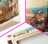 Kaposvar Hungary Travel Print Wall Art, Panoramic City Art, Travel Art, Wall Decor, Vacation Gift, Framed Canvas Print Or Metal Art