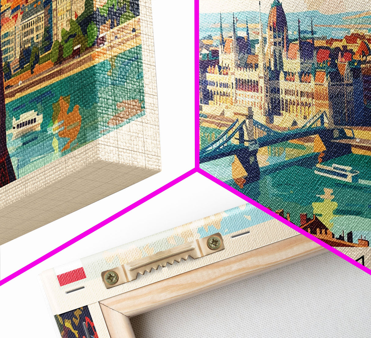 Kecskemet Hungary Wall Art, Panoramic Travel Poster, Panoramic Framed Canvas Print, City Wall Art, Wall Hanging Home Decor, Travel Art