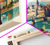 Kecskemet Hungary Wall Art, Panoramic Travel Poster, Panoramic Framed Canvas Print, City Wall Art, Wall Hanging Home Decor, Travel Art