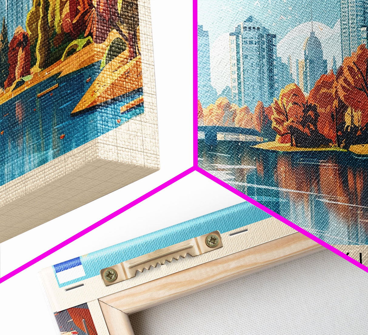 Khimki Russia Travel Print Wall Art, Panoramic City Art, Travel Art, Wall Decor, Vacation Gift, Framed Canvas Print Or Metal Art