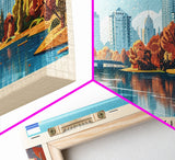 Khimki Russia Travel Print Wall Art, Panoramic City Art, Travel Art, Wall Decor, Vacation Gift, Framed Canvas Print Or Metal Art