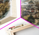 Barnaul Russia Travel Poster Framed Canvas Print, Wall Art, Home Decor, Abstract Painting, Living Room Art, Vacation Gift