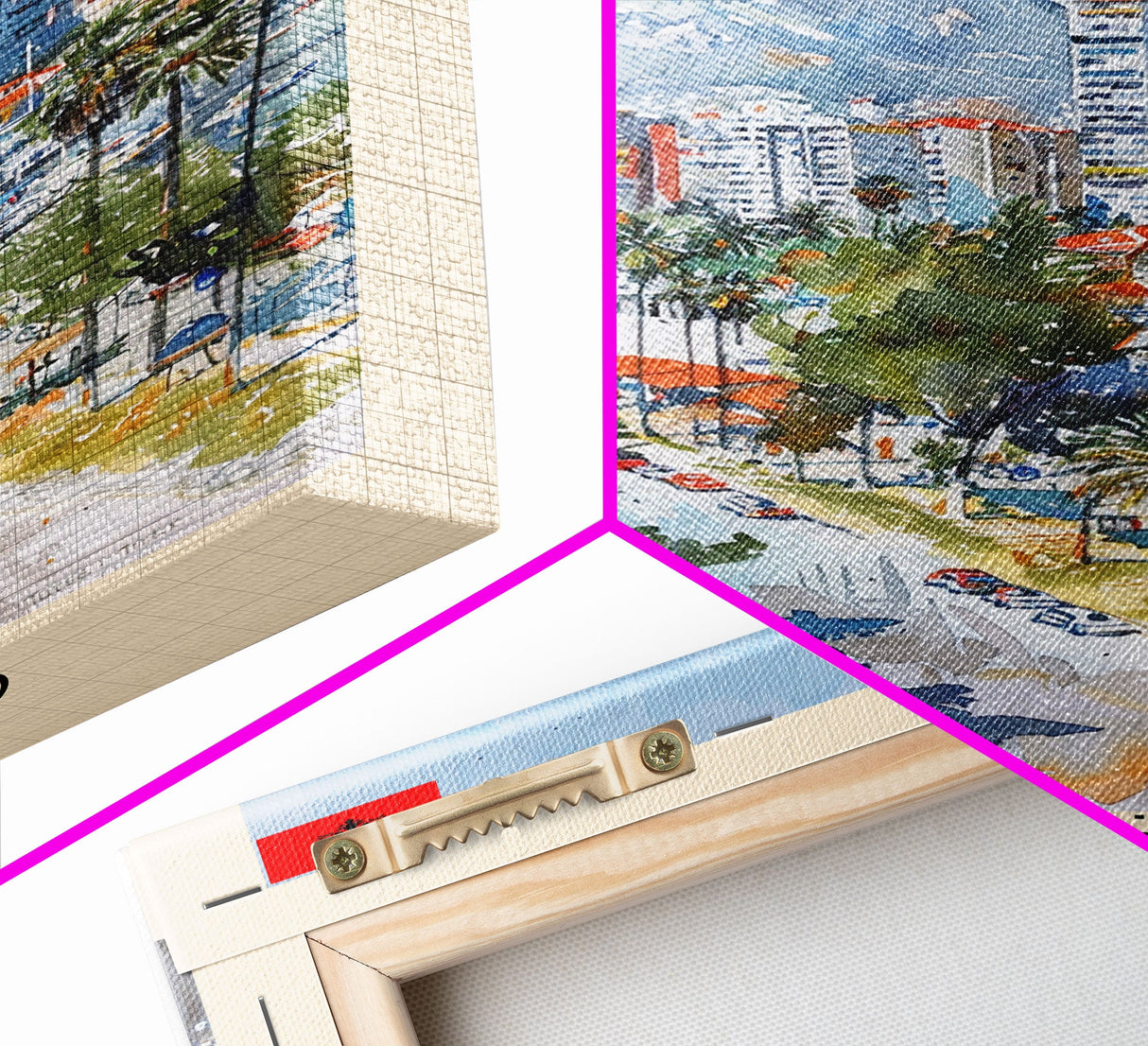 Durres, Albania Coastal Framed Canvas Print. Beautiful Wall Art for Living Room or Bedroom, Charming Travel Poster Art.