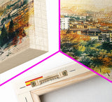 Getafe Spain Skyline Art, Framed Canvas Print, Bedroom Wall Art, Travel Poster Art, Home Decoration, Spanish Art