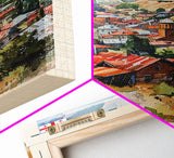 Gori Georgia Cityscape Art, Framed Canvas Print, Bedroom Wall Art, Travel Poster Art, Unique Home Decor