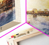 Hasselt Belgium Urban Cityscape Art, Framed Canvas Wall Art, Living Room Decor, Modern Home Decor, City Poster Art Print, Travel Poster Art