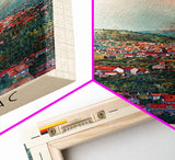 Karlovac Croatia Scenic View, Framed Canvas Print, Travel Poster, Wall Art, Living Room Decor, Cityscape Art, Modern Home Decoration, Croatian City