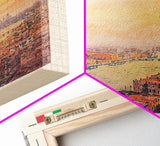 Padua Italy Travel Poster Framed Canvas Print, Watercolor Painting, Scenic Wall Art, Home Decor, Italian Cityscape, Modern Art