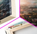 Tyumen Russia Travel Poster Framed Canvas Print, Watercolor Painting, Urban Wall Art, Home Decor, Russian Cityscape, Classic Art