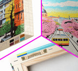 Mykolaiv Ukraine Travel Poster Framed Canvas Print, Midcentury Modern Art, Pop Art Wall Decor, Scenic Bedroom Art, Office Decoration