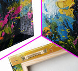 Halloween Ghost Bride Framed Canvas Print, Unique Spooky Decor, Living Room Art, Whimsical Ghostly Home Decoration, Retro Style Wall Art