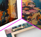 Halloween Ghost with Apple, Framed Canvas Print, Wall Art, Spooky Decor, Halloween Decoration, Living Room Art, Unique Gift