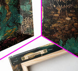 Halloween Creepy Sea Monster Framed Canvas Print, Wall Art, Living Room Decor, Halloween Decoration, Scary Creature Art, Haunted House Decor