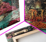 Halloween Sinister Alchemist Framed Canvas Print, Wall Art, Living Room Decor, Halloween Decoration, Spooky Art, Haunted House Art