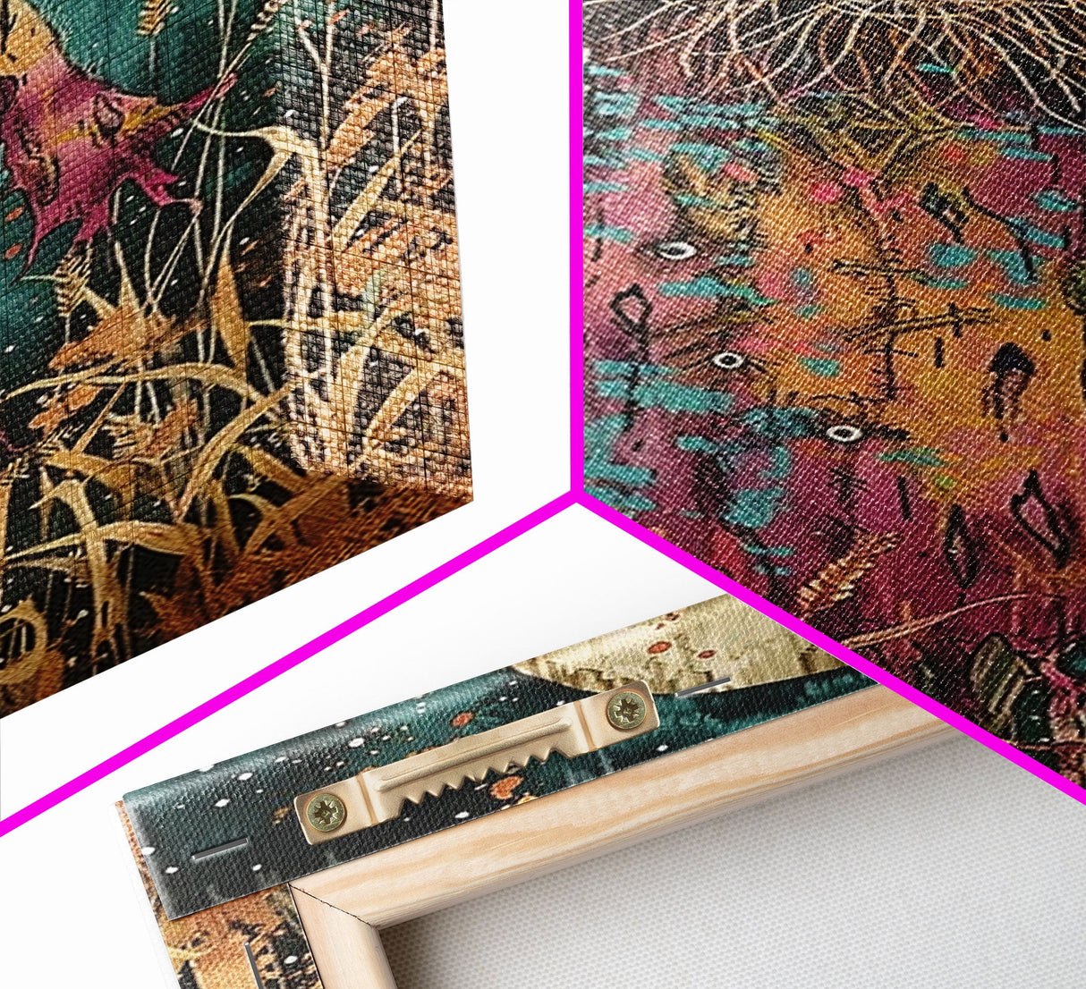 Creepy Moonlit Scarecrow Framed Canvas Print | Halloween Art | Spooky Harvest Artwork | Sinister Scarecrow Art for Home Decor