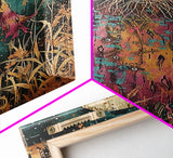 Creepy Moonlit Scarecrow Framed Canvas Print | Halloween Art | Spooky Harvest Artwork | Sinister Scarecrow Art for Home Decor