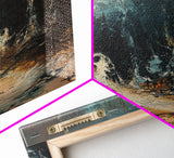 Ghostly Figures in Forest, Halloween Art Print, Spooky Home Decor, Framed Canvas Print, Creepy Art, Halloween Wall Decor, Seasonal Wall Art