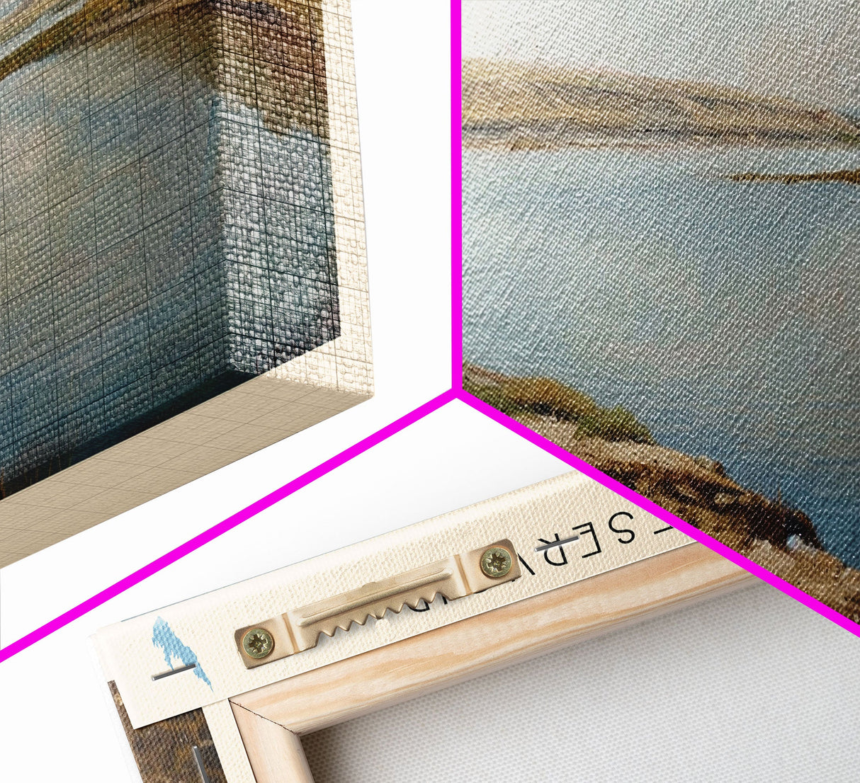 Cheney Reservoir Kansas Framed Canvas Print, Panoramic Lake House Decor, Wide Wall Art, Travel Poster, Rustic Lake Painting, Home Decor