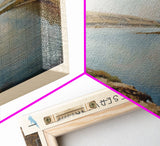 Cheney Reservoir Kansas Framed Canvas Print, Panoramic Lake House Decor, Wide Wall Art, Travel Poster, Rustic Lake Painting, Home Decor