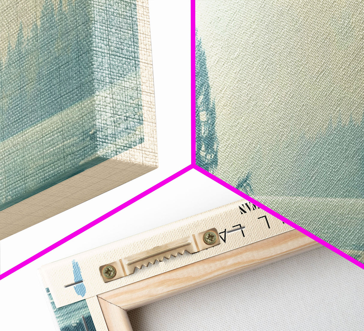 Churchill Lake Framed Canvas Print, Panoramic Lake House Decor, Wide Wall Art, Travel Poster, Modern Lake Painting, Nature Art