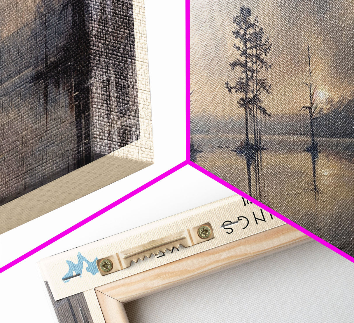 Clear Springs Lake Mississippi Framed Canvas Print, Panoramic Lake House Decor, Wide Wall Art, Travel Poster, Modern Lake Painting, Nature Art