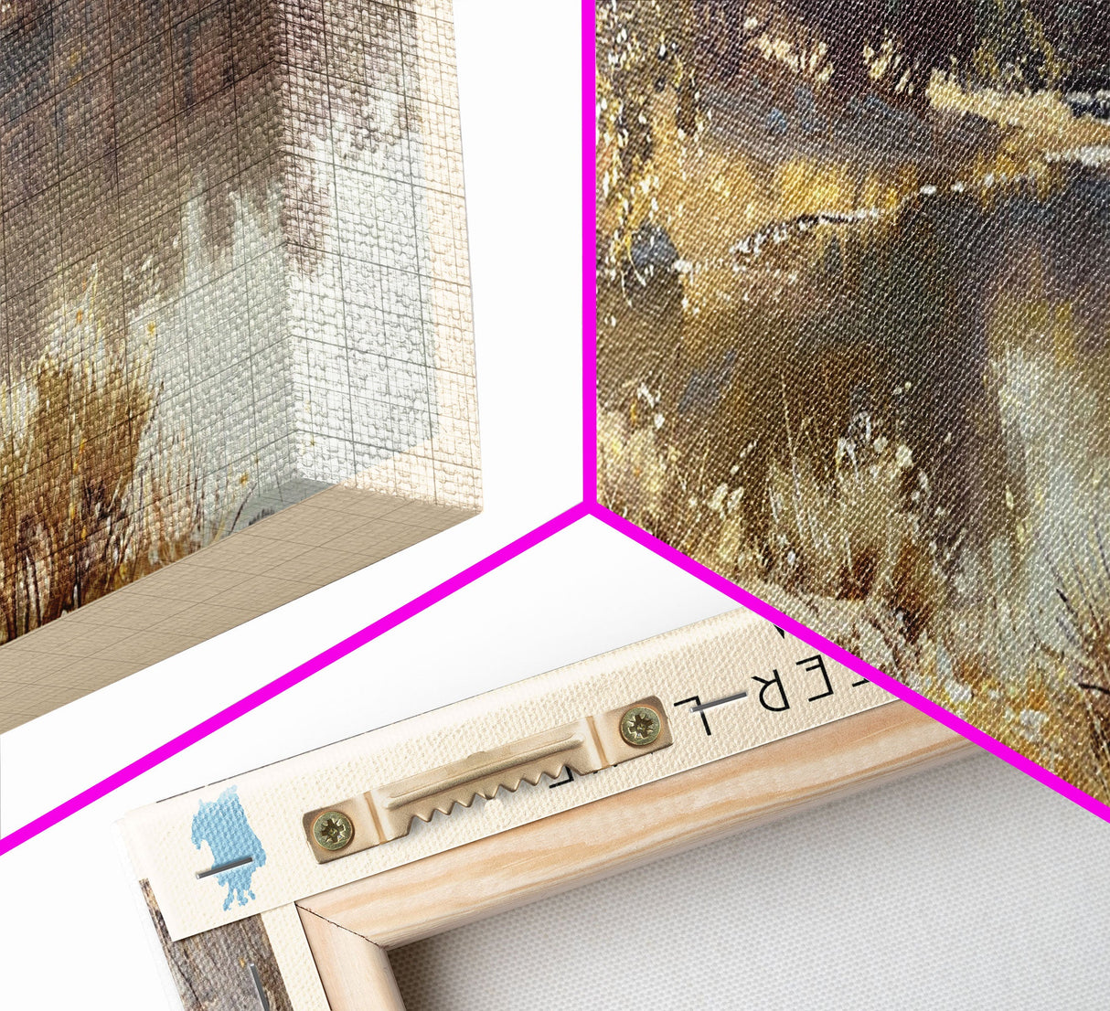 Clearwater Lake Framed Canvas Print, Lake House Art, Panoramic Travel Poster, Wide Wall Art, Modern Lake Painting, Home Decor