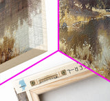 Clearwater Lake Framed Canvas Print, Lake House Art, Panoramic Travel Poster, Wide Wall Art, Modern Lake Painting, Home Decor