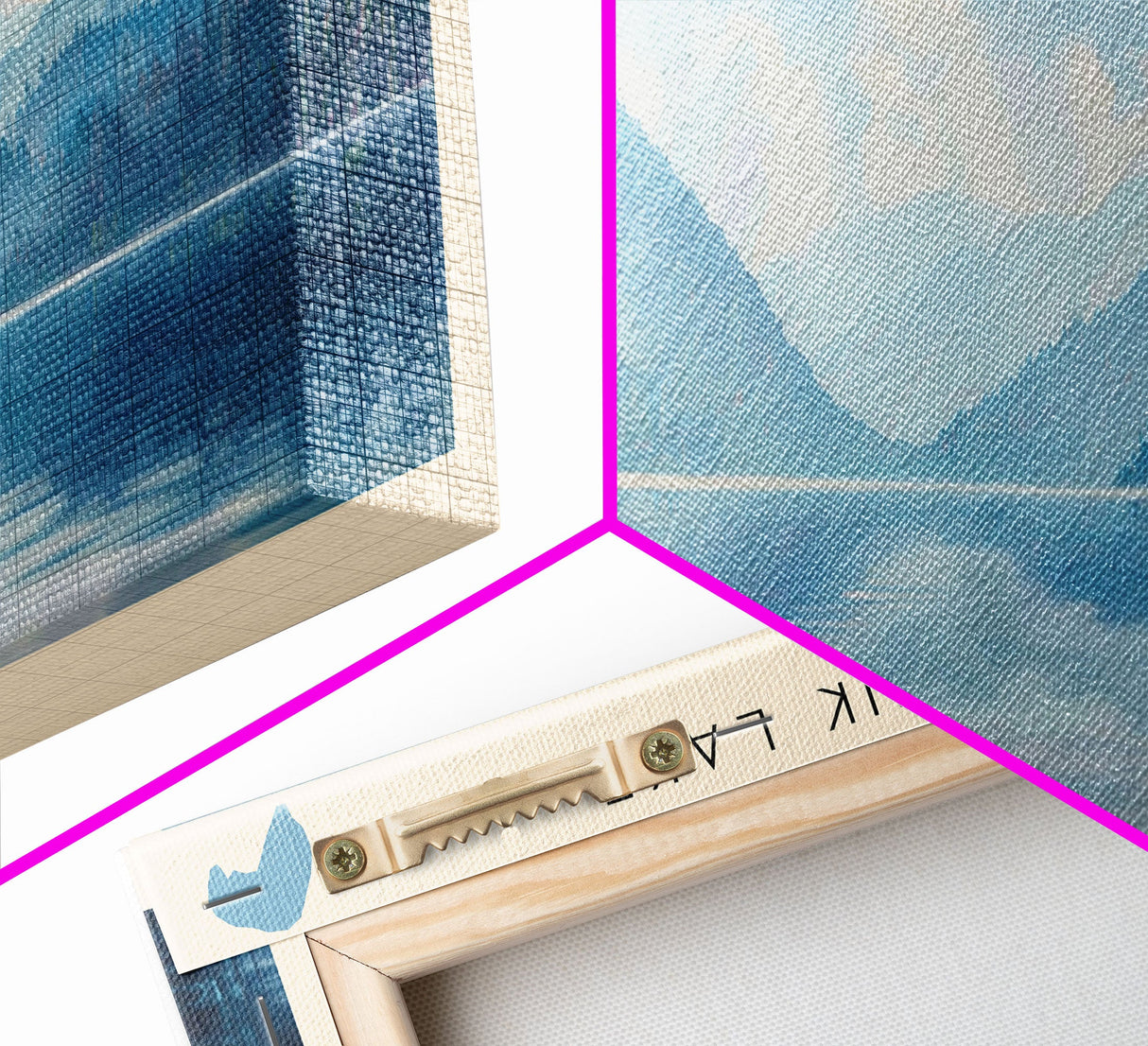 Kaghasuk Lake Framed Canvas Print, Panoramic Lake House Decor, Wall Art, Travel Poster, Stunning Lake Painting, Nature Art