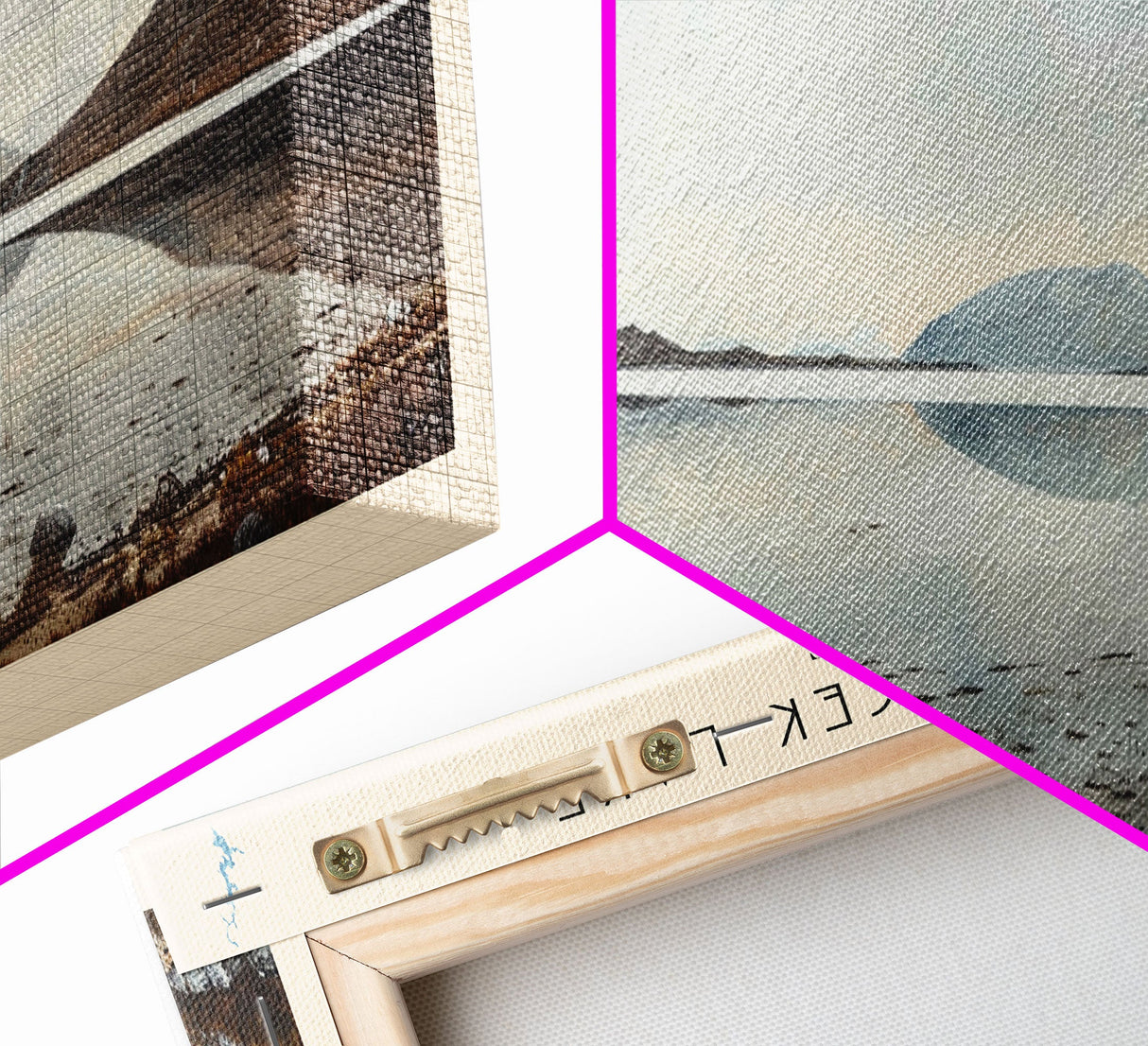 Kaminuricek Lake Qamanirjuaq Lake Framed Canvas Print, Panoramic Lake House Decor, Wall Art, Travel Poster, Serene Lake Painting, Nature Art