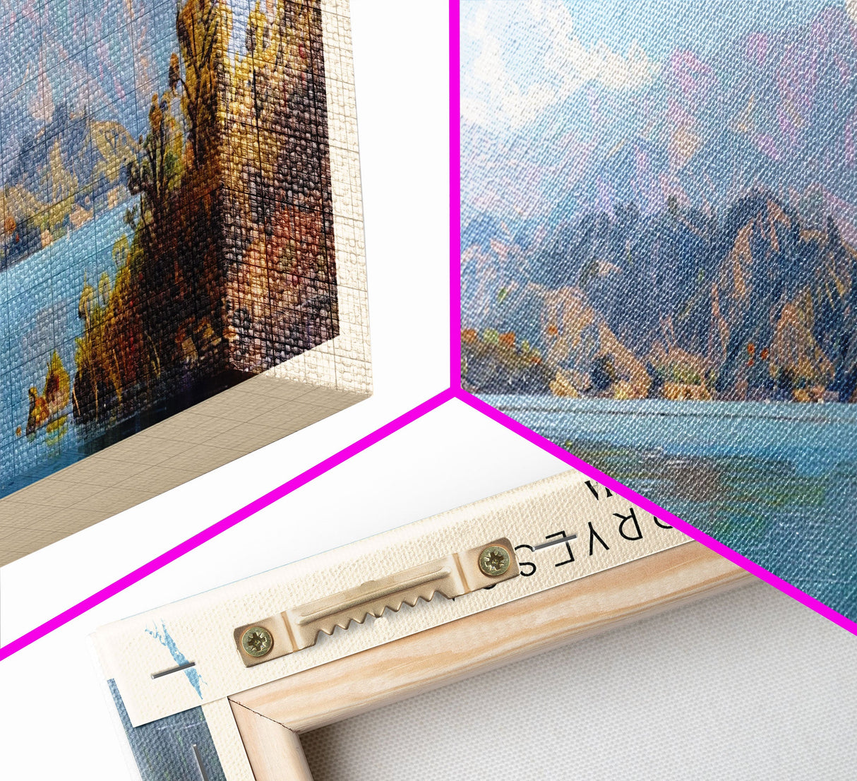 Lake Berryessa California Framed Canvas Print, Panoramic Lake House Decor, Wall Art, Travel Poster, Serene Lake Painting, Home Decor