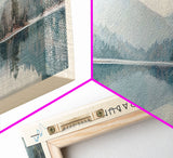 Lake Rabun Georgia Framed Canvas Print, Lake House Decor, Panoramic Wall Art, Travel Poster, Serene Landscape Painting, Living Room Decor