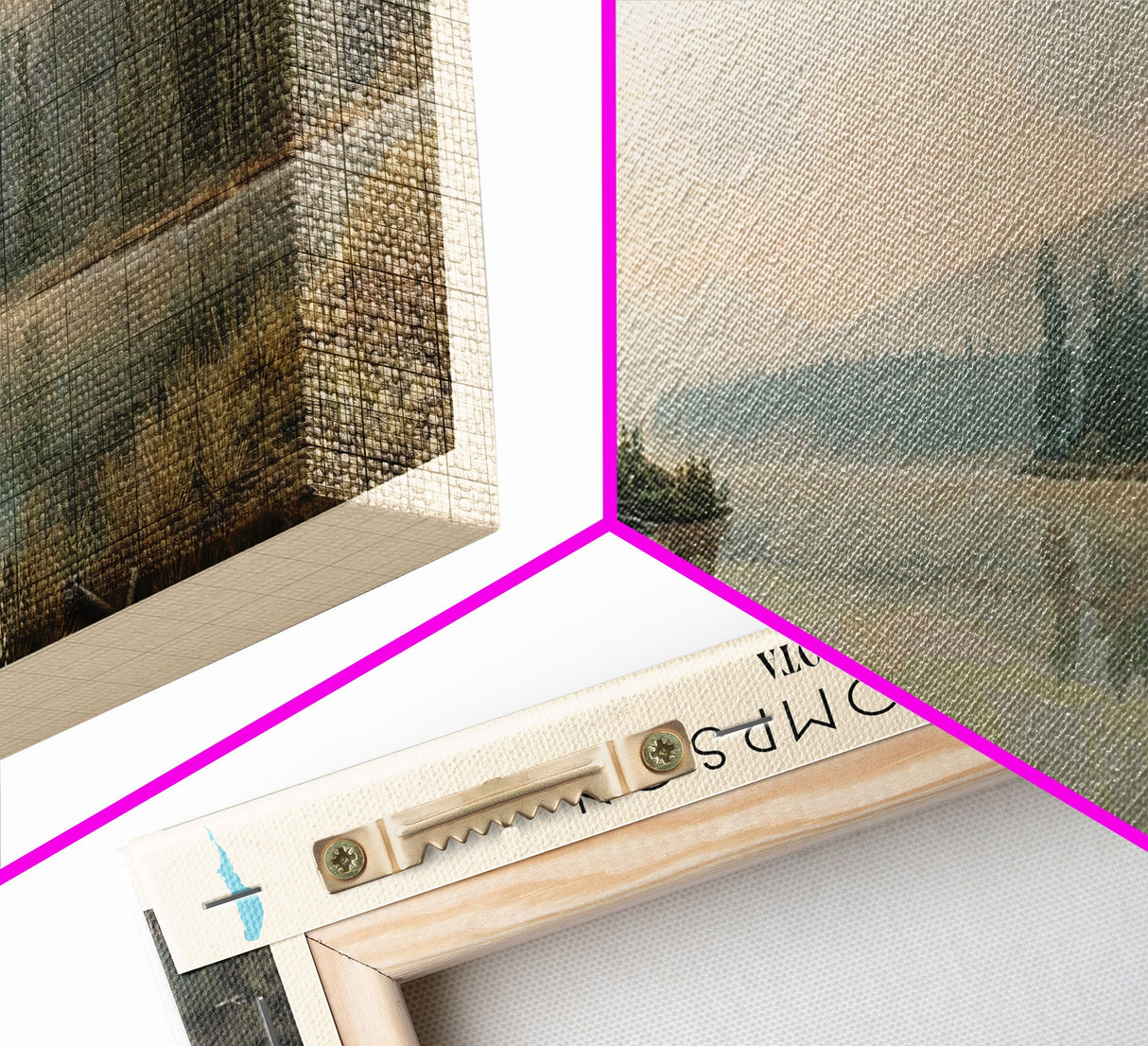 Lake Thompson South Dakota Framed Canvas Print, Lake House Decor, Panoramic Wall Art, Travel Poster, Serene Landscape Painting, Living Room Decor