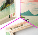 Kakisa Lake Northwest Territories Framed Canvas Print, Panoramic Art, Midcentury Modern, Pop Art, Living Room Decor, Travel Poster, Lake House Decor