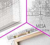Mesa City Map, Arizona Map, Map Art, Minimalist Wall Art, Wall Art, Canvas Art, Unique Wall Décor, Farmhouse Art, Book Reader Gift, Room Art