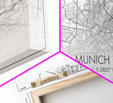 Munich City Map, Germany Map, Map Art, Minimalist Wall Art, Wall Art, Canvas Art, Gift For Men, European Wall Art, Family Wall Art, Prints