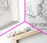 New York City Map, New York Art, Map Art, Minimalist Wall Art, Wall Art, Canvas Art, Bar Cart Wall Art, Teen Room Décor, Best Gifts For Her