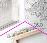 Oslo City Map, Norway Art, Map Print, Minimalist Wall Art, Wall Art, Canvas Art, Travel Wall Art, Hiking Gift, European Wall Art, Office Art